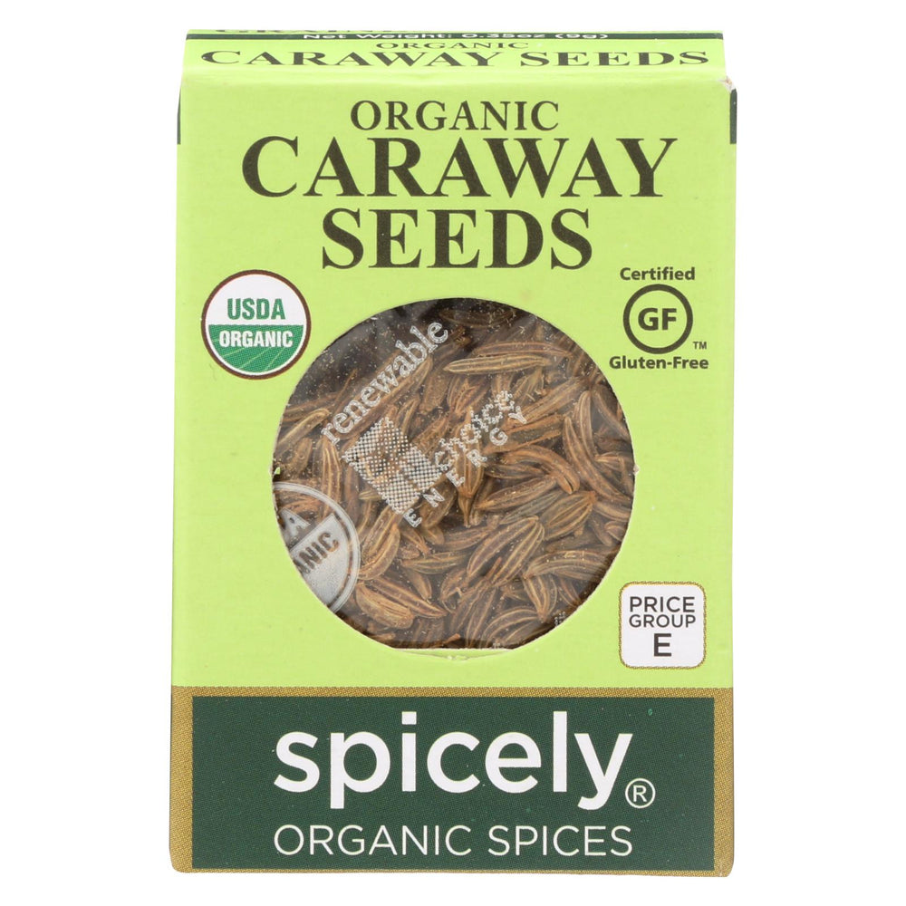Spicely Organics - Organic Caraway Seeds - Case Of 6 - 0.35 Oz.