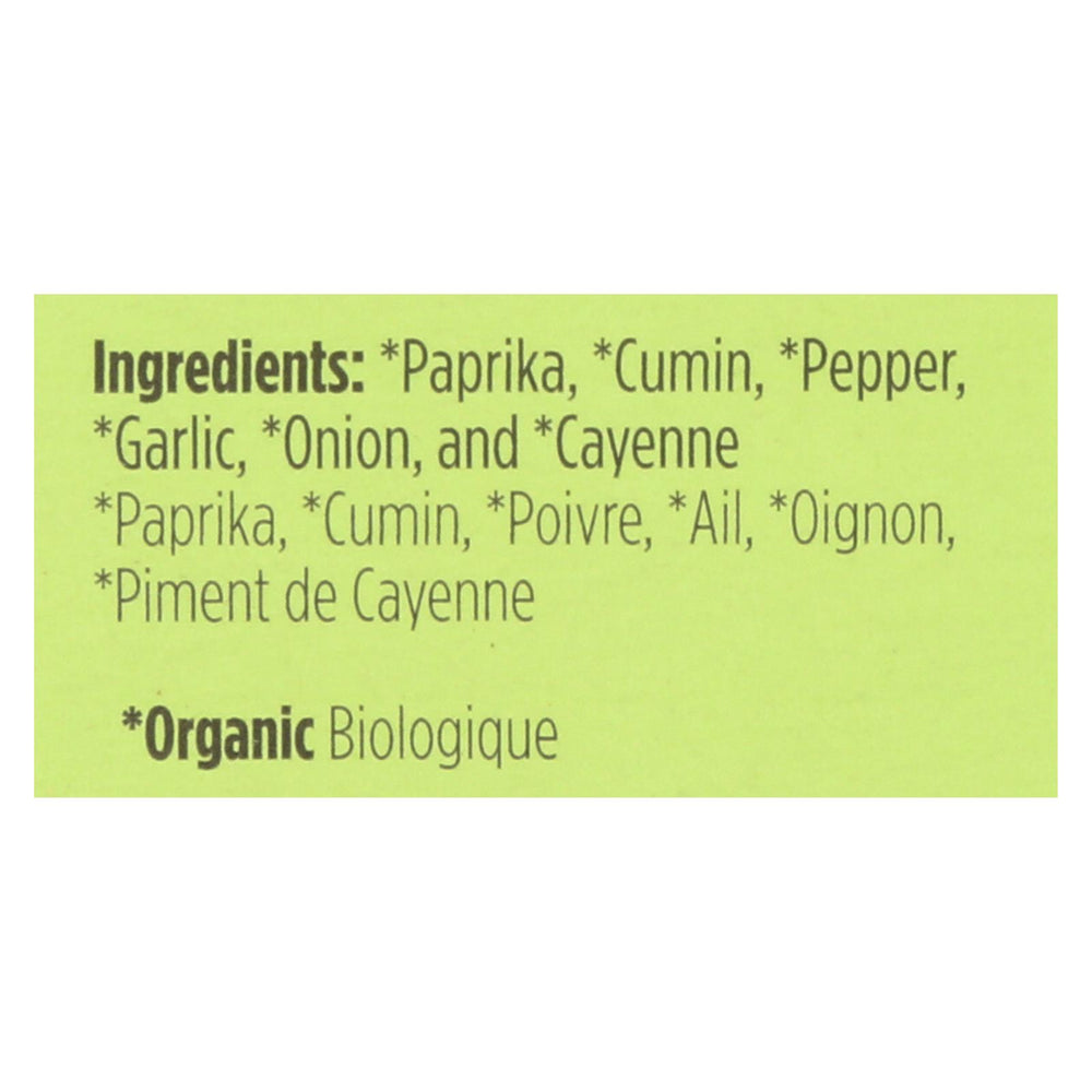 Spicely Organics - Organic Chili Powder - Case Of 6 - 0.45 Oz.