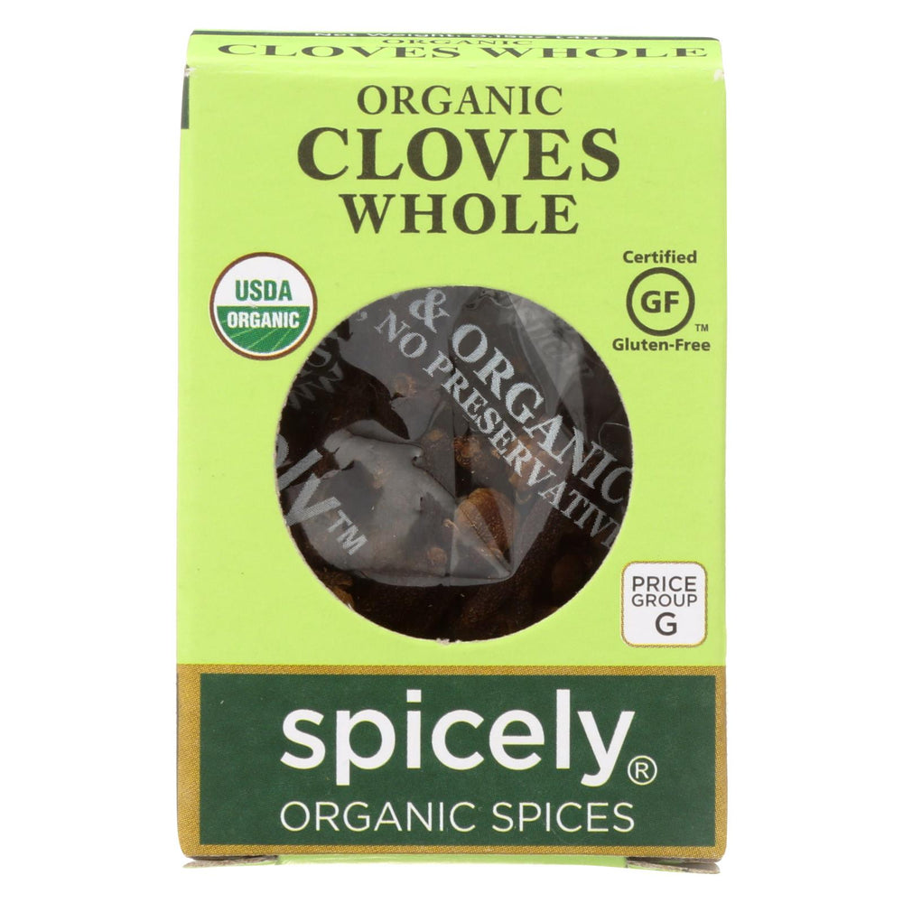 Spicely Organics - Organic Cloves - Whole - Case Of 6 - 0.15 Oz.