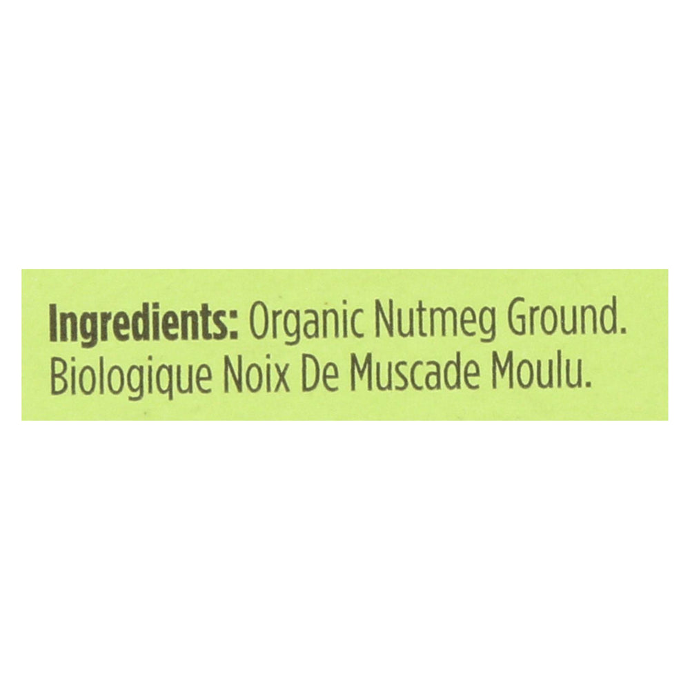 Spicely Organics - Organic Nutmeg - Ground - Case Of 6 - 0.4 Oz.