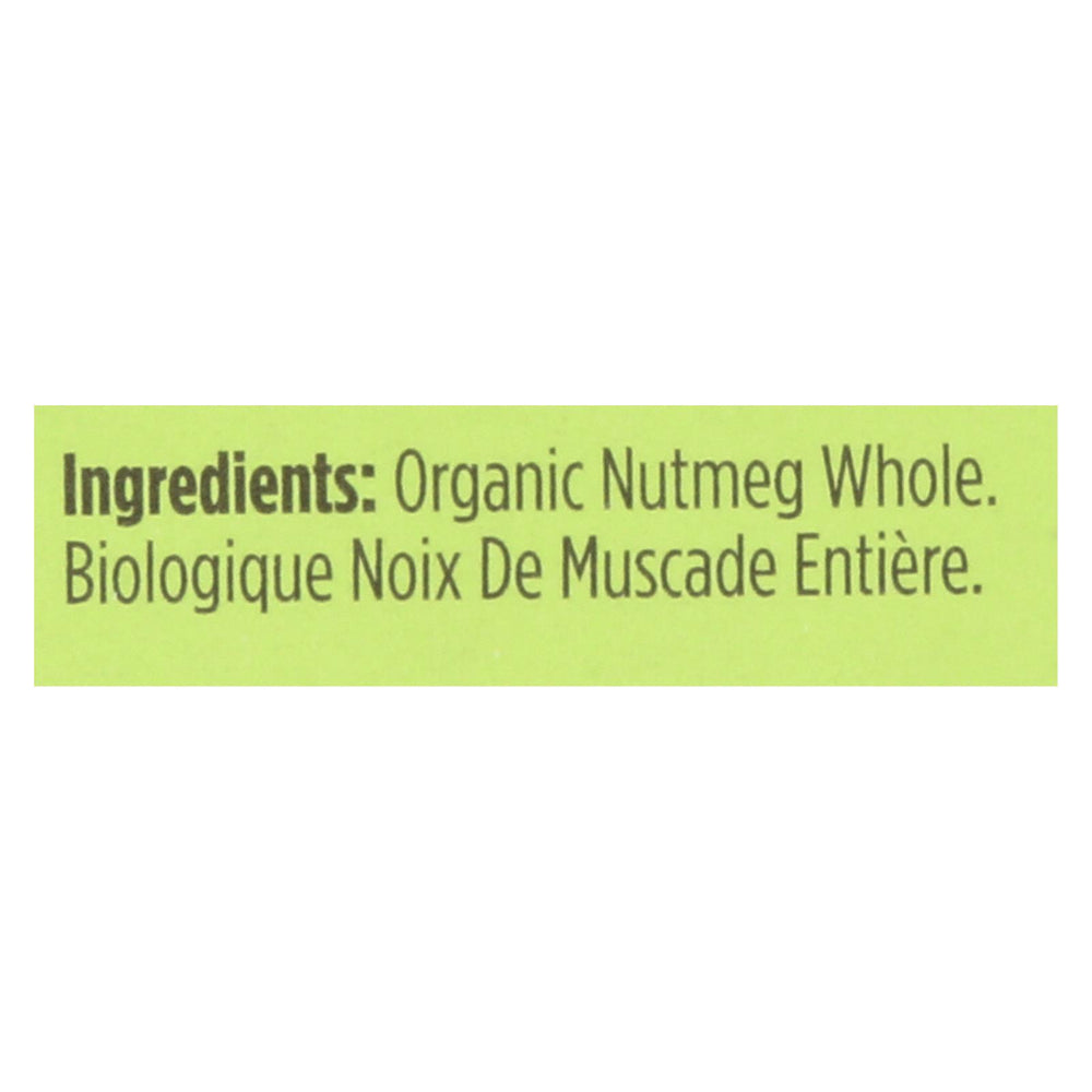 Spicely Organics - Organic Nutmeg - Whole - Case Of 6 - 0.1 Oz.