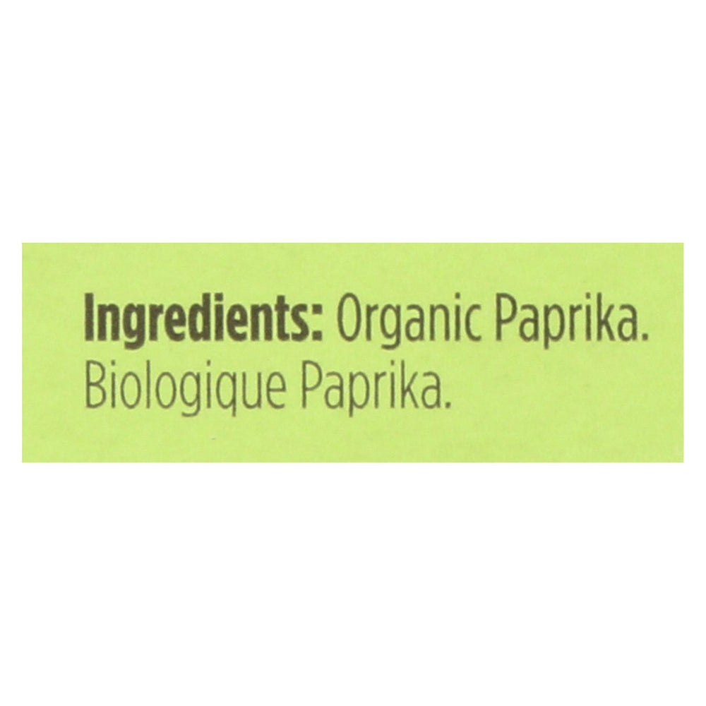 Spicely Organics - Organic Paprika - Case Of 6 - 0.45 Oz.