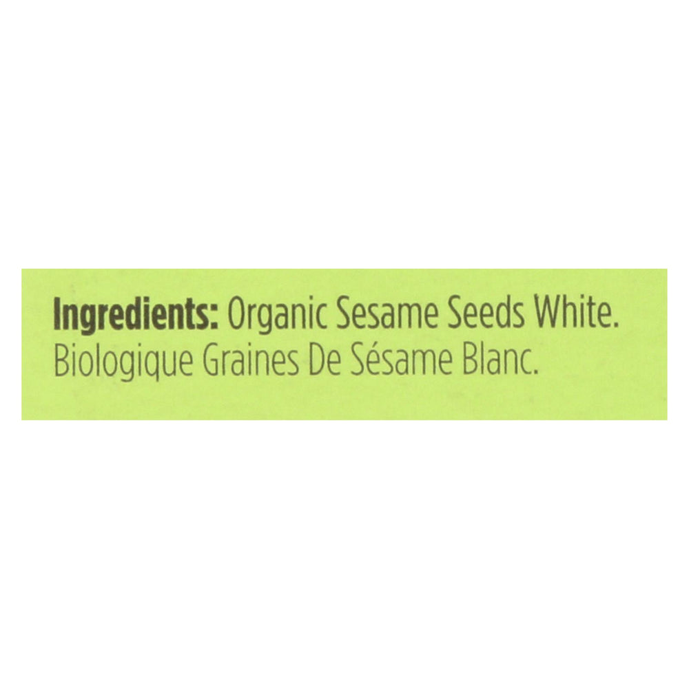 Spicely Organics - Organic Sesame Seed - White - Case Of 6 - 0.45 Oz.