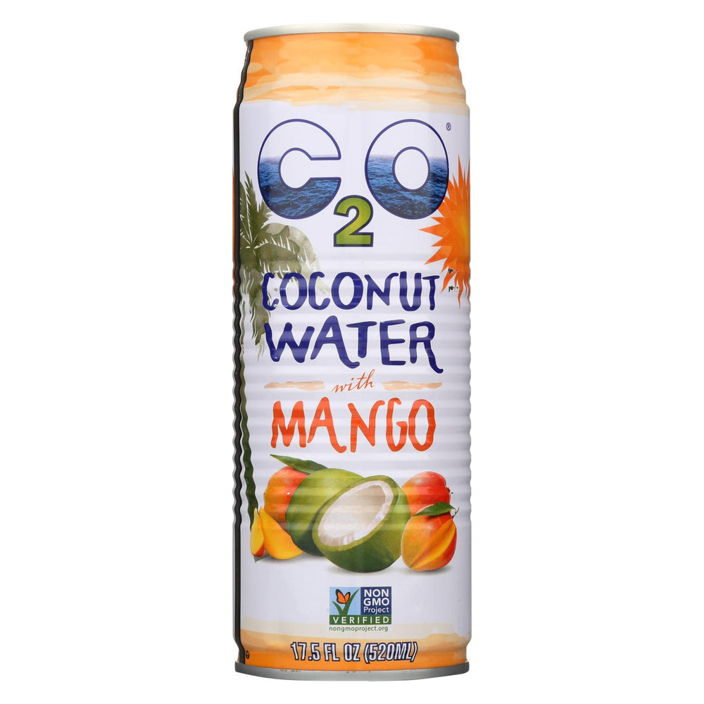 C2o - Pure Coconut Water - Mango - Case Of 12 - 17.5 Fl Oz.