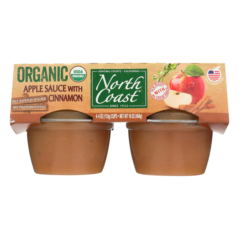 North Coast Organic Apple Sauce - Case Of 12 - 4-4 Oz
