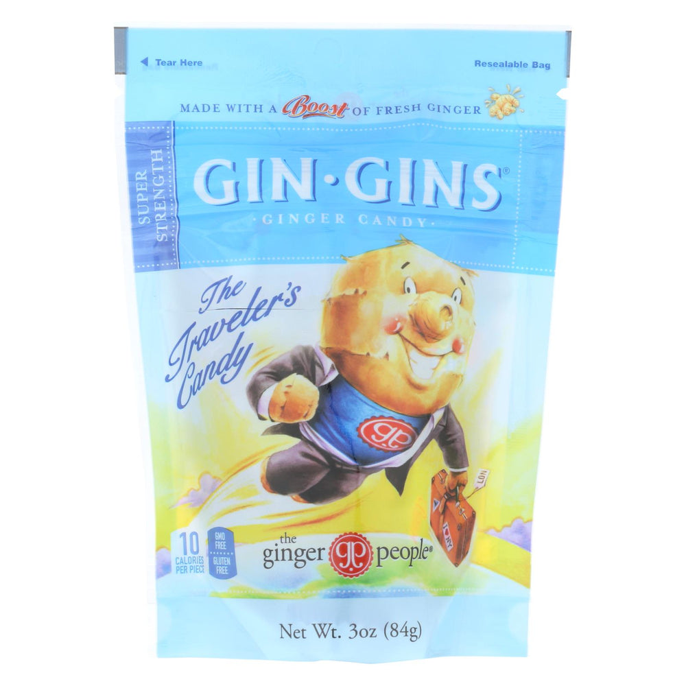 Ginger People - Gin Gins Ginger Candy - The Traveler's Candy - Case Of 12 - 3 Oz.