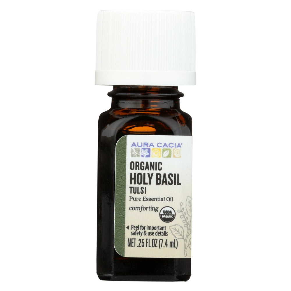 Aura Cacia - Essential Oil - Holy Basil - Case Of 1 - .25 Fl Oz.