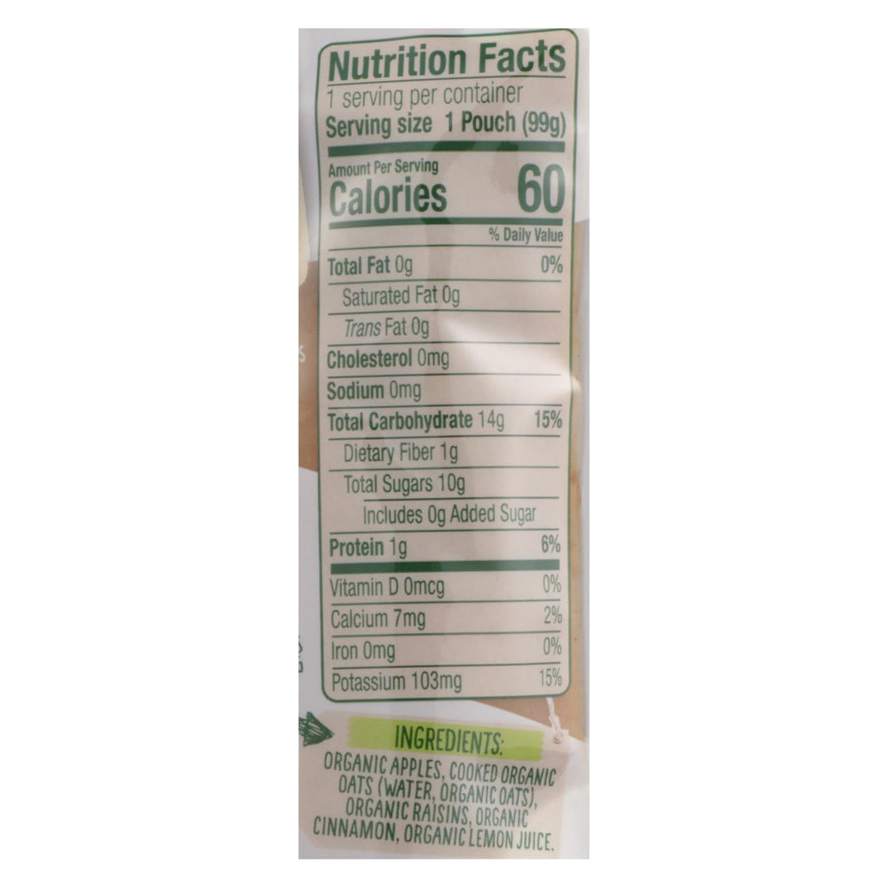 Sprout Foods Inc - Bbyfd Ap Oatmeal Rsn Cinnamon - Case Of 12 - 3.5 Oz