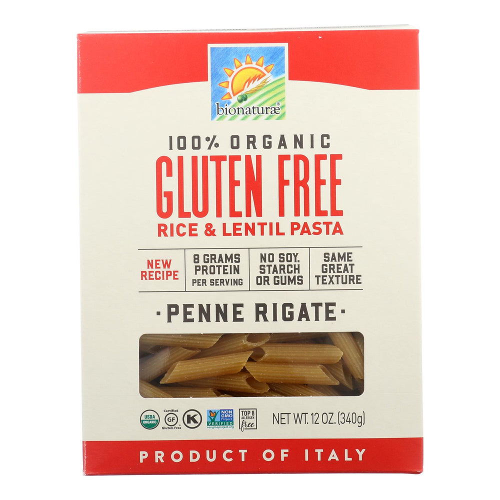 Bionaturae - Pasta Og1 Penne Riga G-f - Cs Of 12-12 Oz